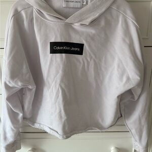 Calvin Klein Jeans Cropped Hoodie with Logo Patch